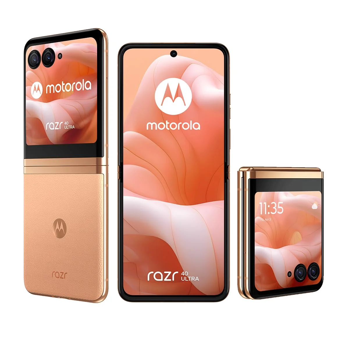 Motorola razr 40 ultra (Peach Fuzz, 8GB RAM, 256GB Storage) | 3.6″ external  AMOLED display | 6.9″ AMOLED 165Hz display | 32MP selfie camera |30W  TurboPower charging | Android 13 - Buyreal